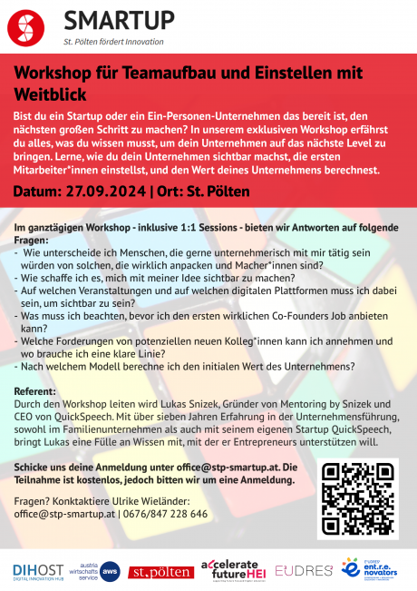 Workshop, Programm, Details und Anmeldung 